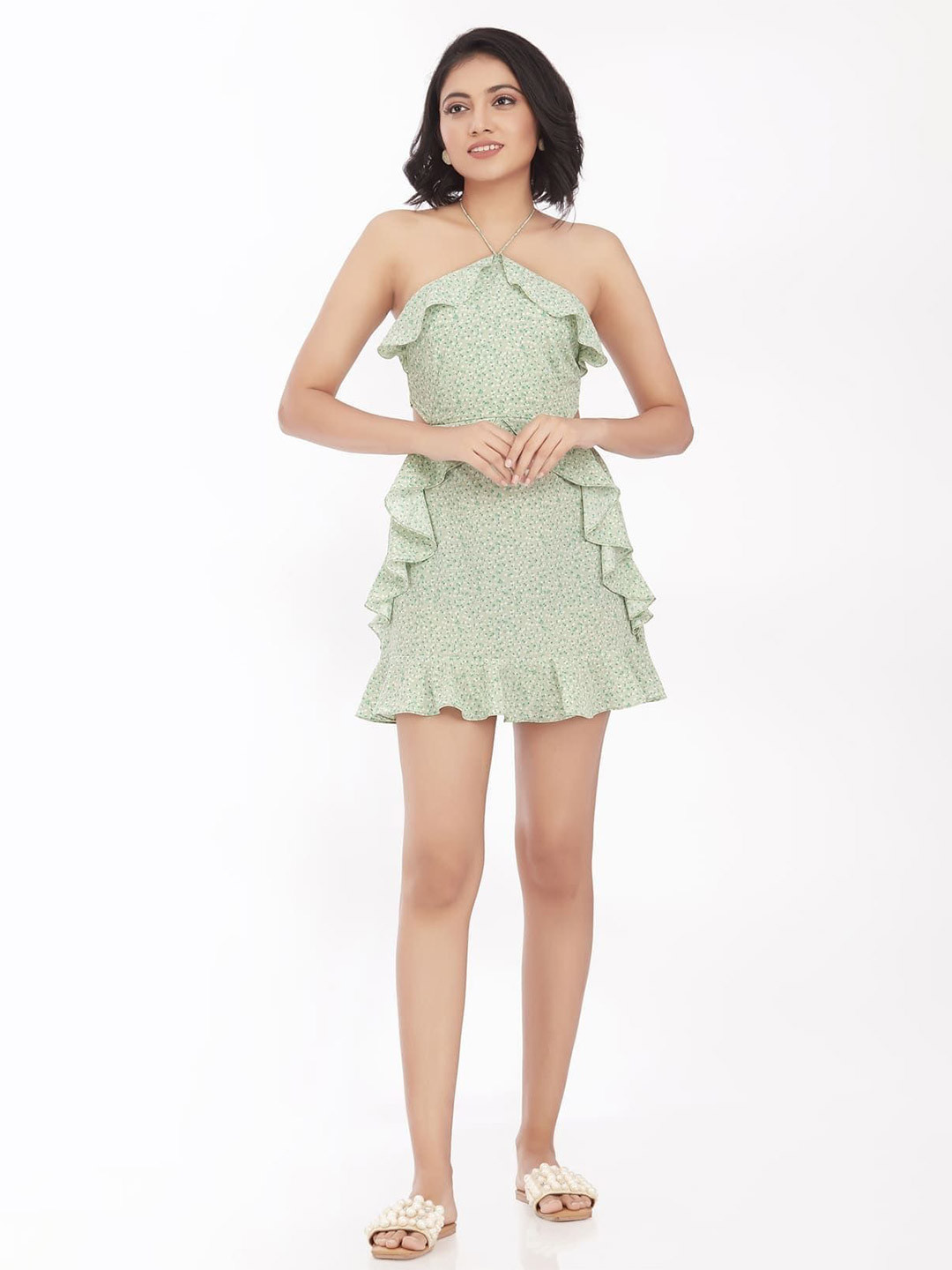 KAIN Halter Neck Cut-Outs Detail A-Line Mini Dress