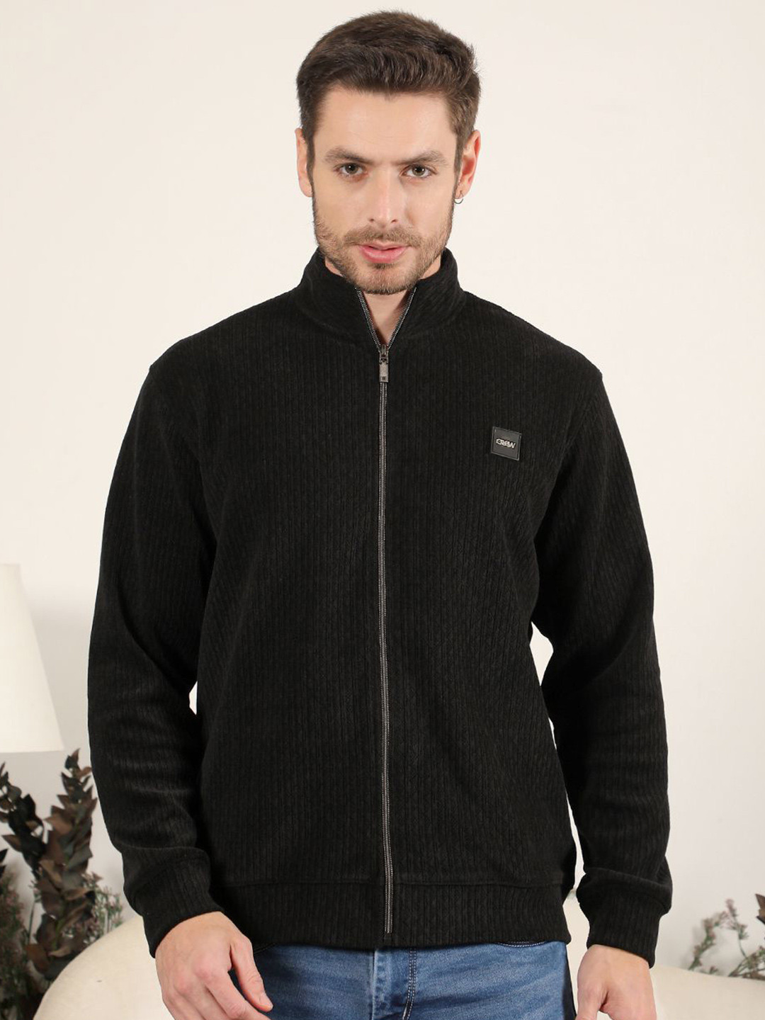 COBB Men Self Design Cardigan