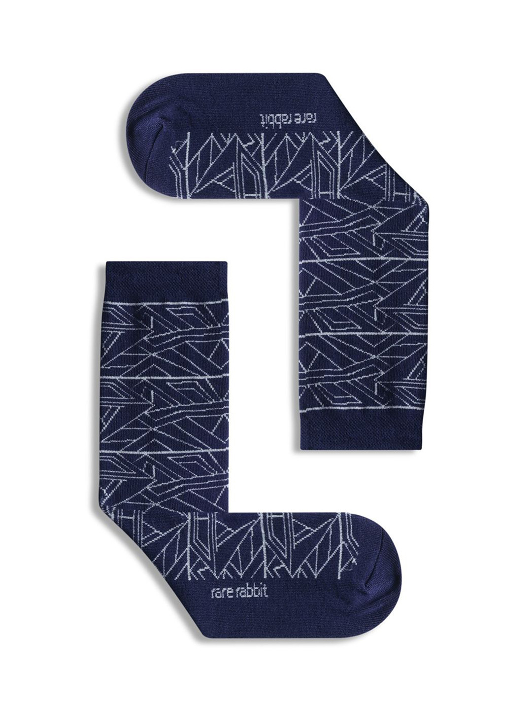 RARE RABBIT SYNC Men Printed Ankle-Length Socks