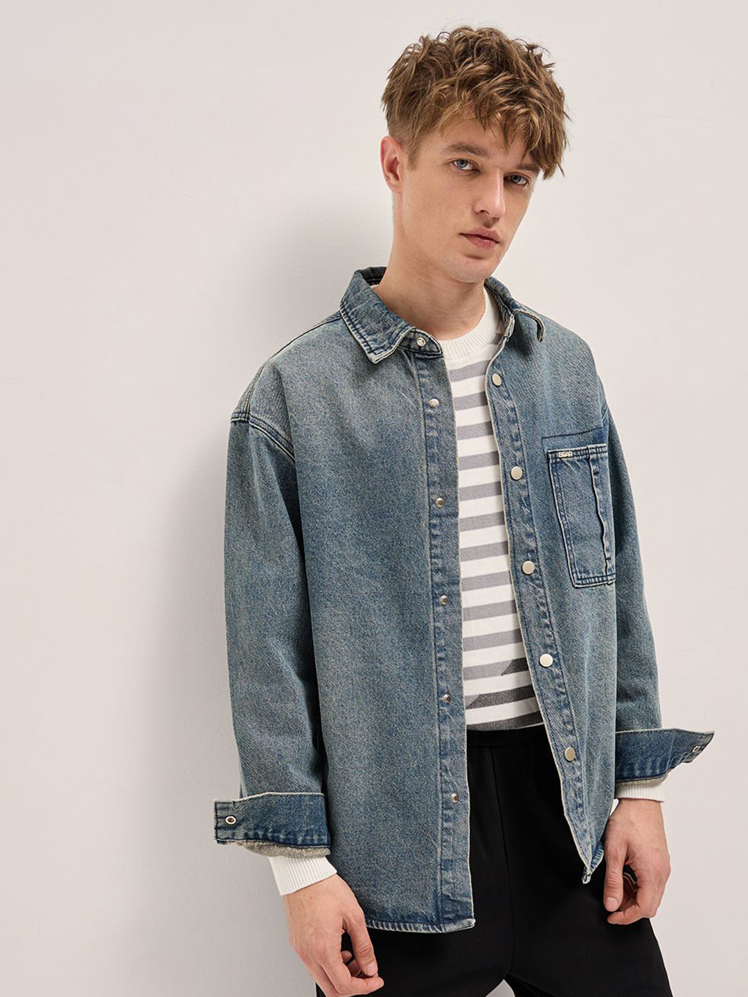 THE BEAR HOUSE Men Outdoor Denim Jacket