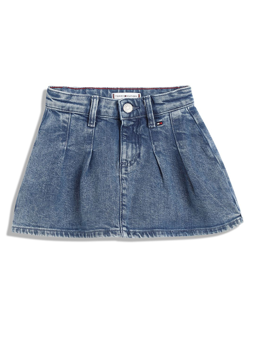 Tommy Hilfiger Girls Denim Pleated Flared Skirt