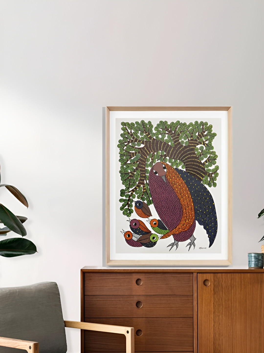 DESIGN GAATHA Green & Black 1 Piece Paper Other Wall Paintings