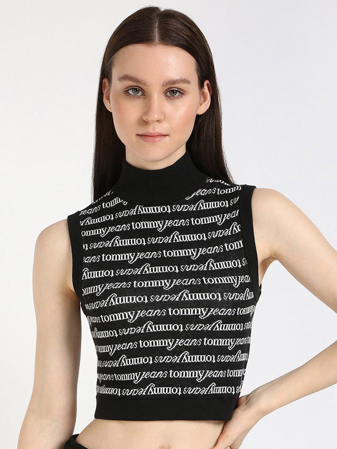 Tommy Hilfiger Women Brand Logo Printed Crop Sweatshirt