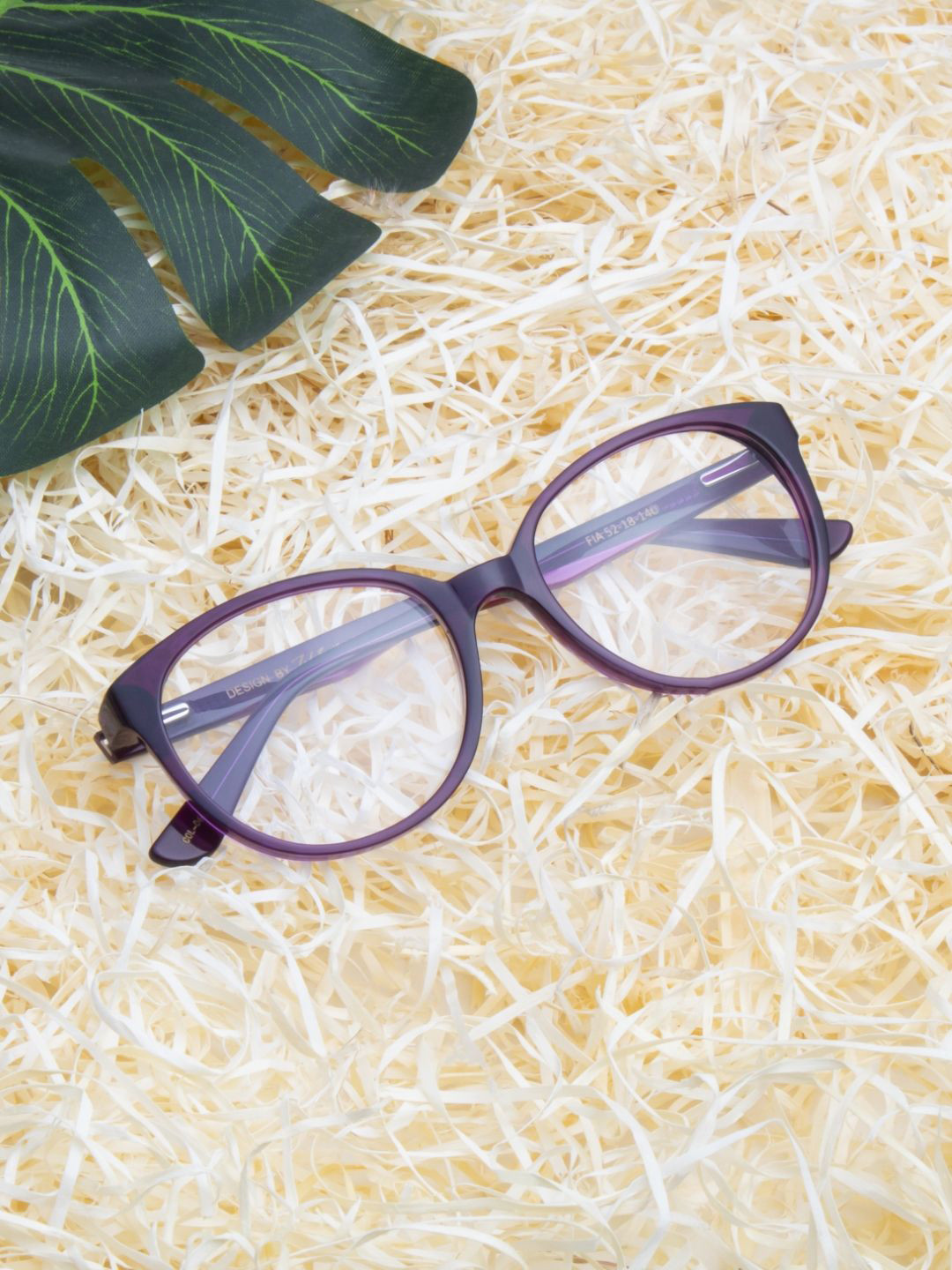 Ted Smith Unisex Purple Round Iconic Acetate Frames
