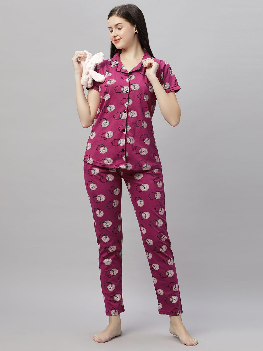 DZZO Women Printed Night suit