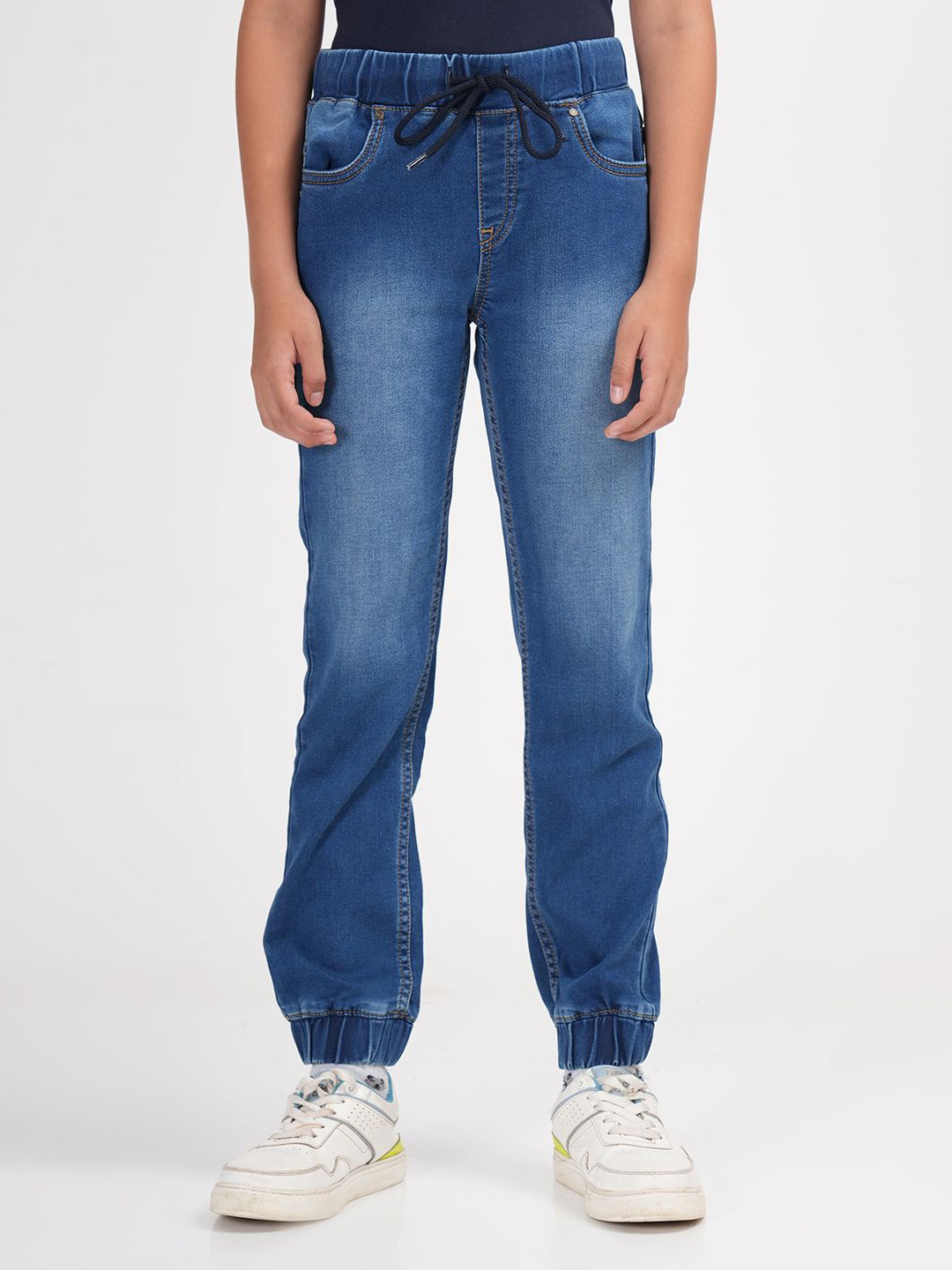 ZION Kids Slim Fit High-Rise Light Fade Joggers Jeans