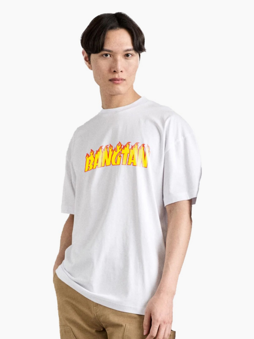 The Korhean Store Unisex BTS Bangtan Streetwear Regular Fit Graphic Printed Cotton Tshirt