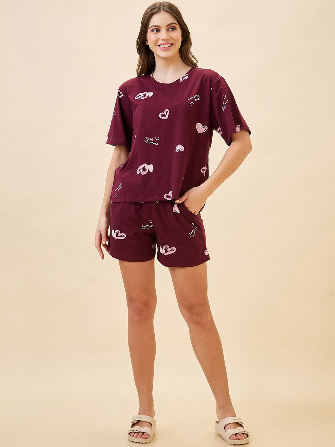 AV2 Women Printed Night suit