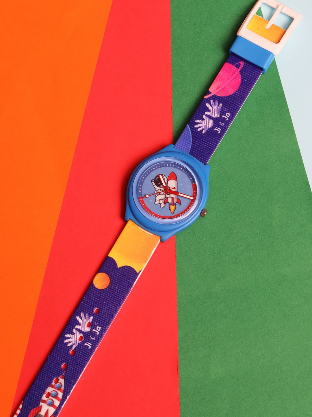 JI & JA Unisex Kids Printed Dial & Bracelet Style Straps Analogue Watch JJ115