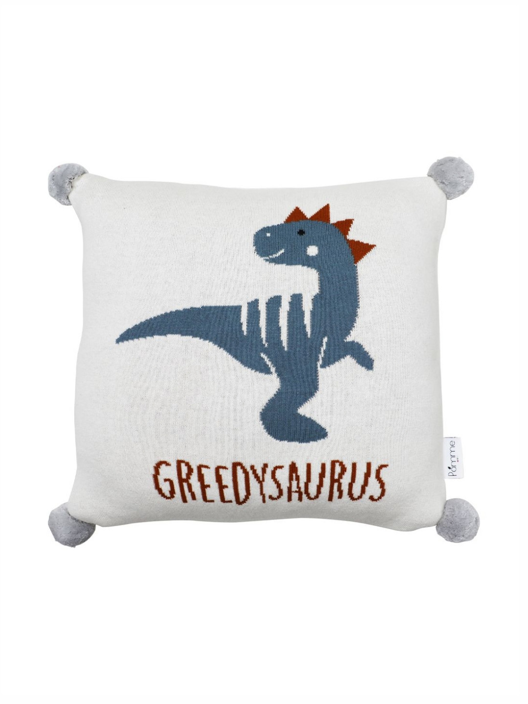 Pomme Blue & White Cartoon Characters Square Cushion Covers