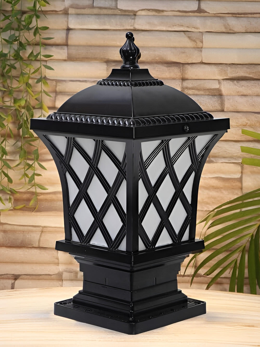 Areezo Elegant Black Bell Shaped Antique Outdoor Waterproof Metal Gate Light