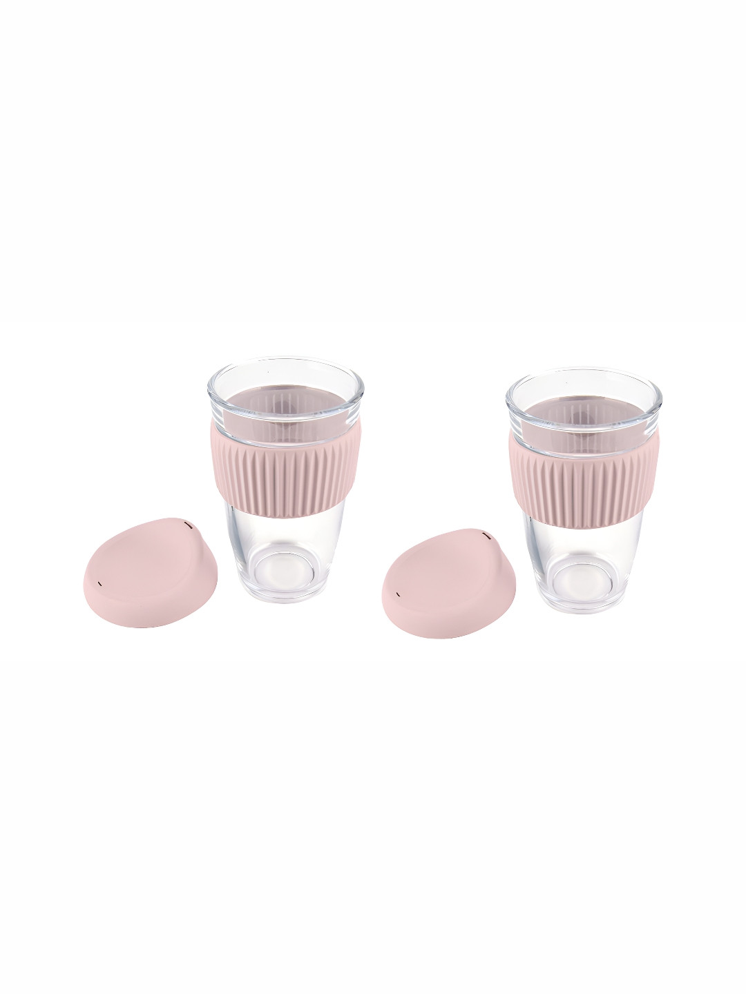 We3 Sweet Dream Unicorn Pink Glass Microwave Safe 2 Piece Cup with Lid-500ml