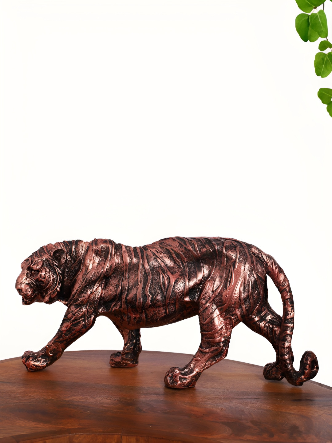 INTERNATIONAL GIFT Tiger Bronze Polyresin Natural Living Room Small Showpiece - 6.5 Inches