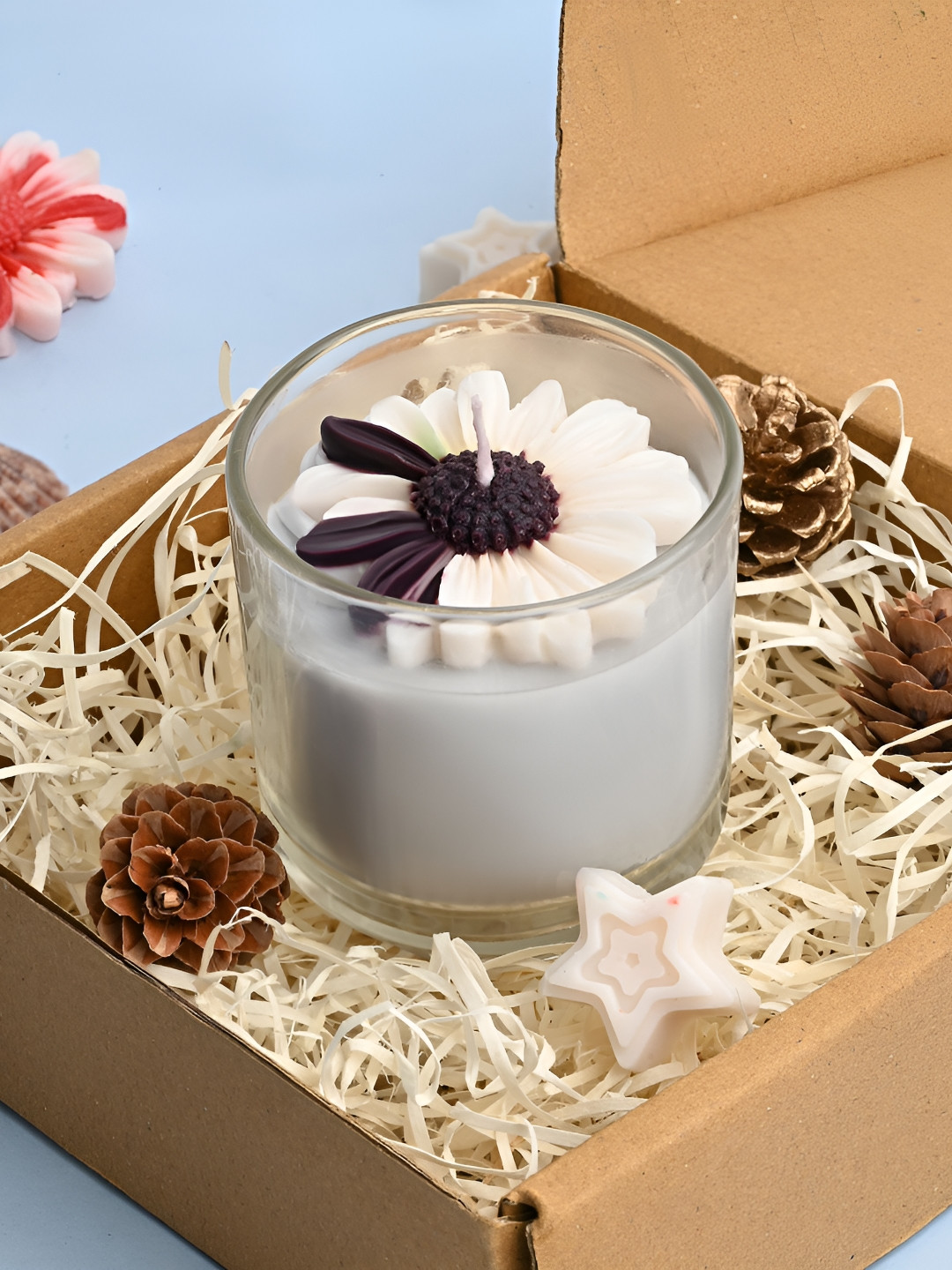 ANWYN Soy Wax Scented 1 Wick Lavender Tobacco Solid Round Regular Jar Candles