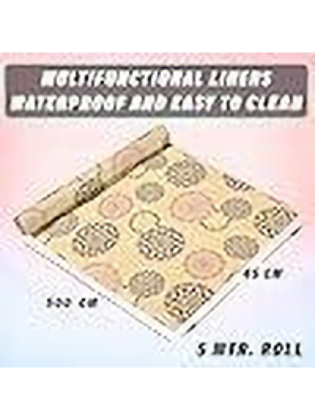 REVEXO Yellow & Brown Floral Printed Reusable Kitchen Shelf Liner