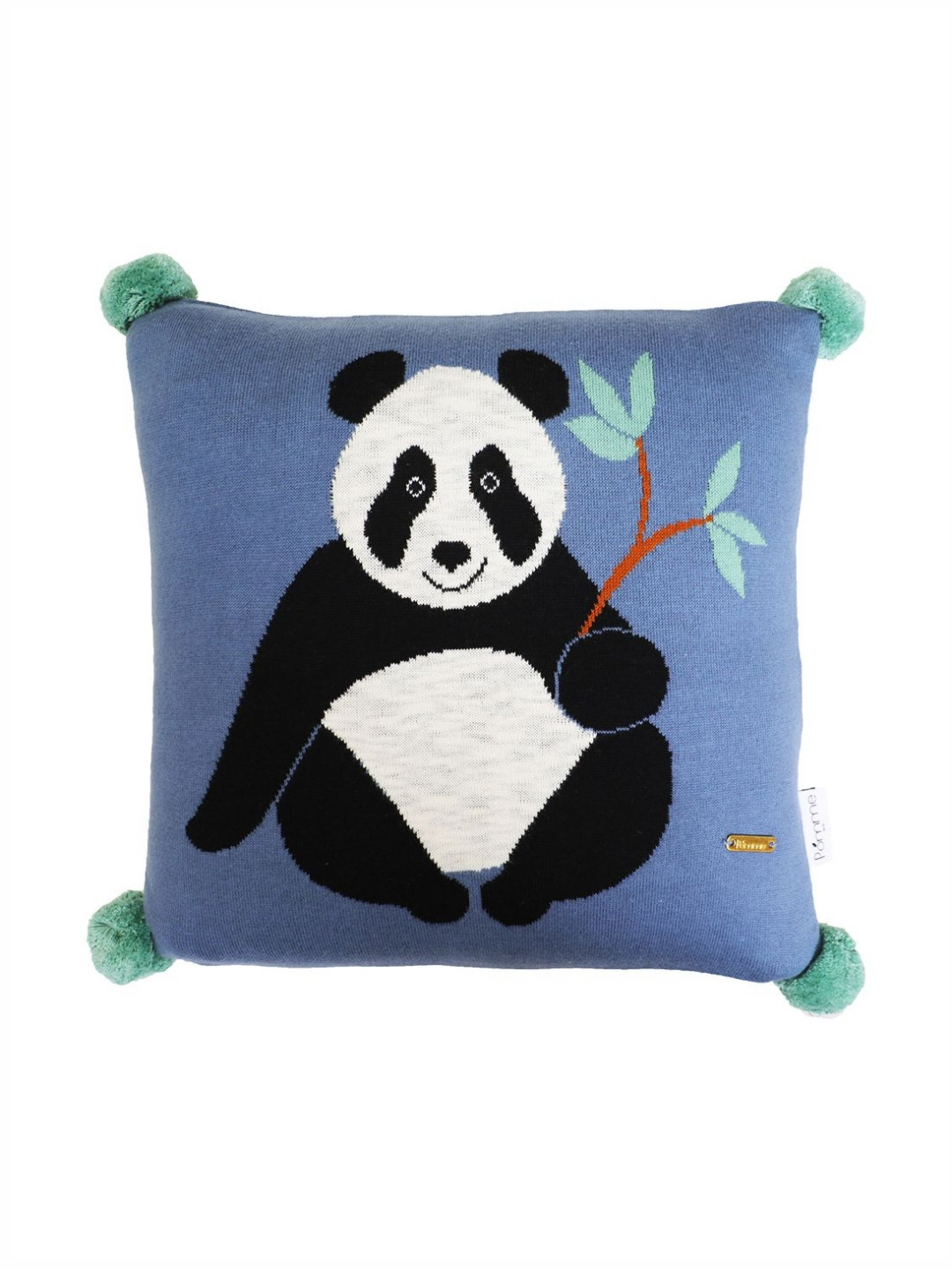 Pomme White & Black Cartoon Characters Square Cushion Covers