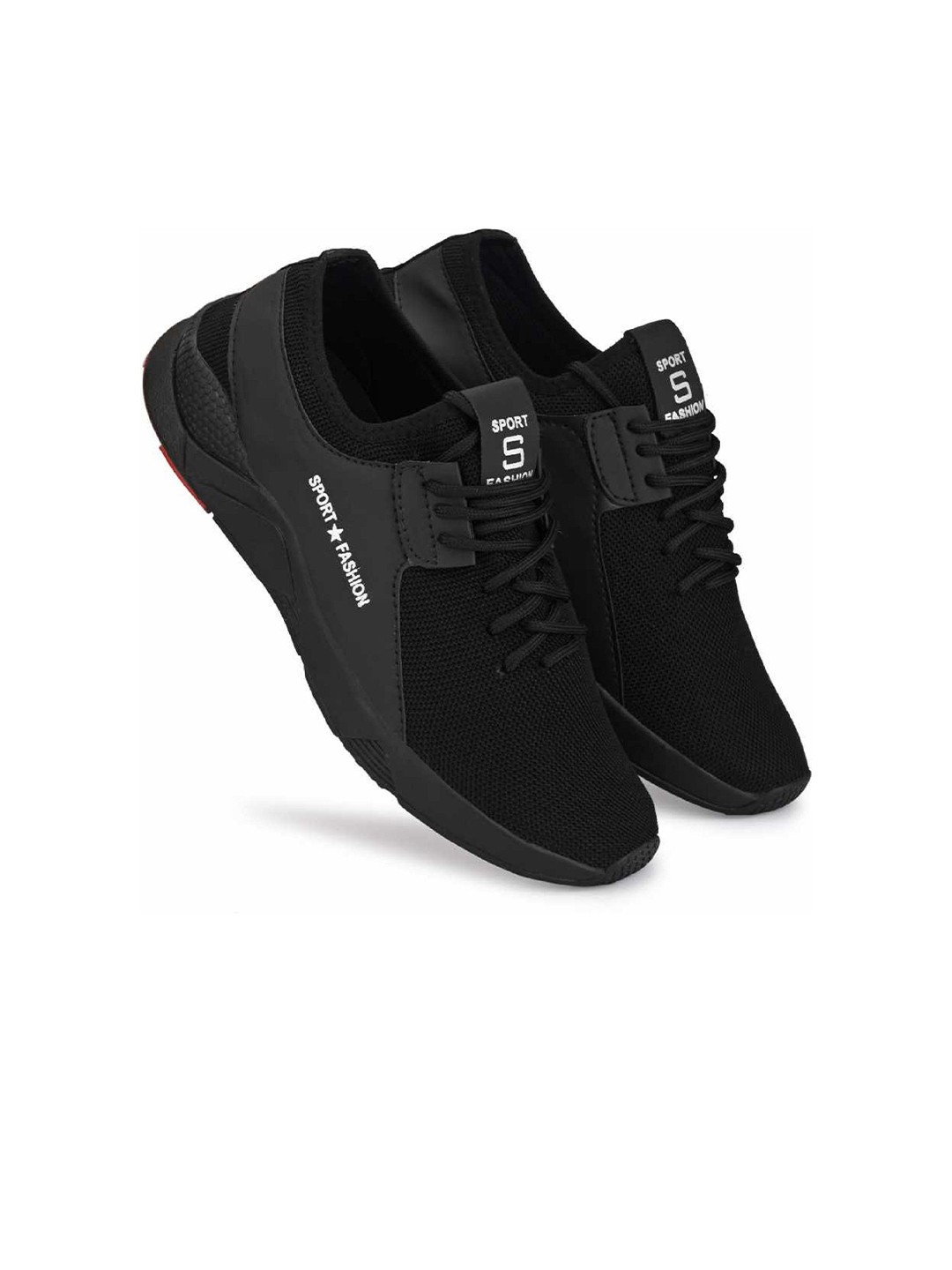 World Wear Footwear Men Lace-Ups Mesh Running Non-Marking Shoes