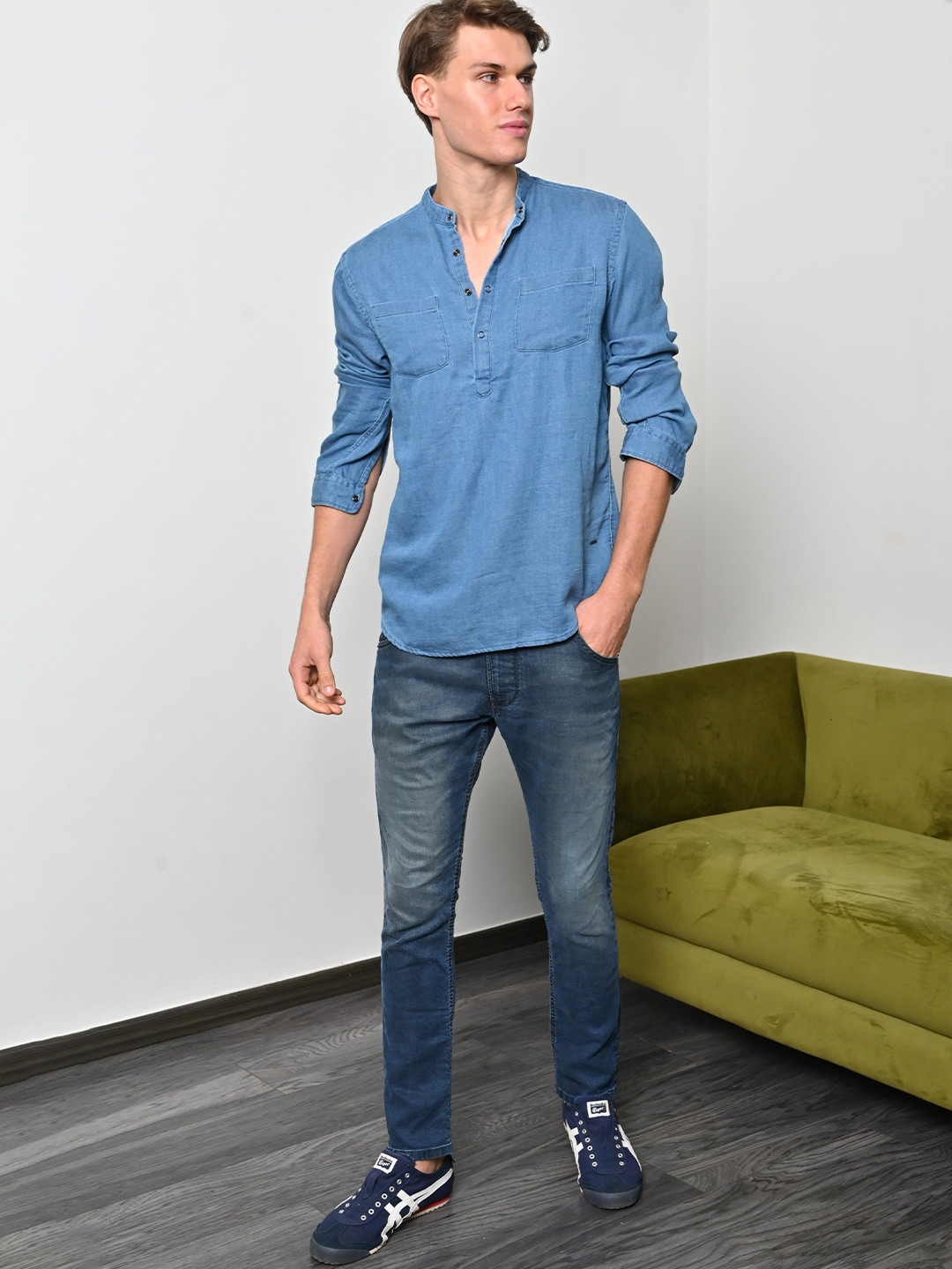Liberty - Jogger Denim Kurta - Lt Blue