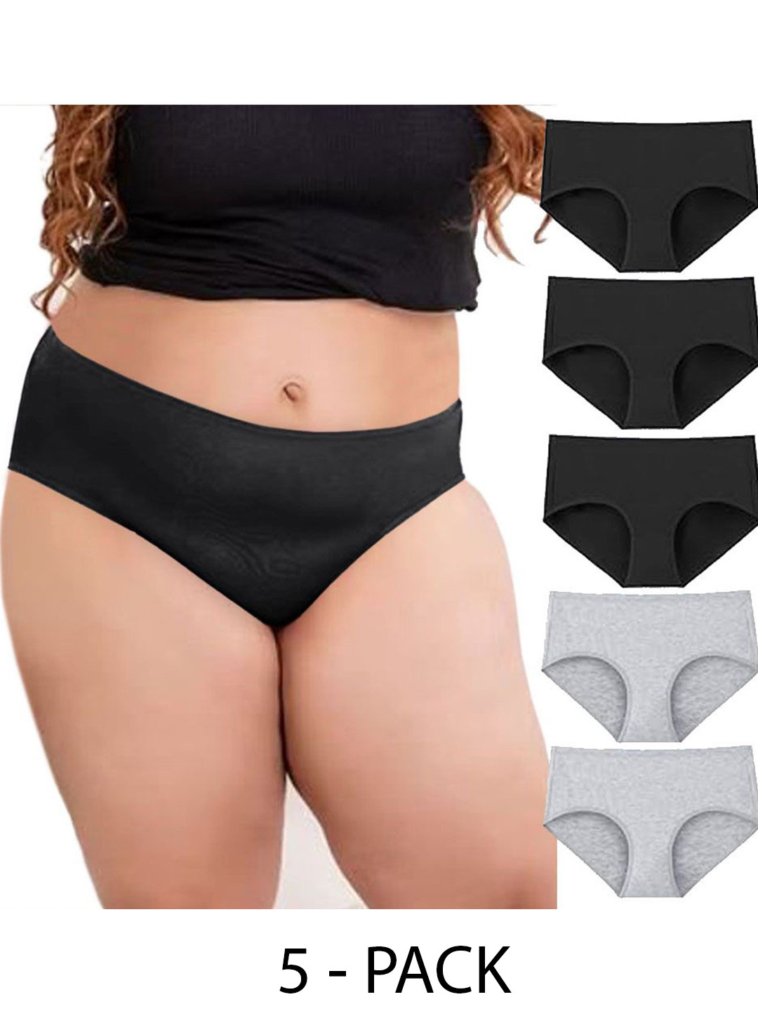 Diving Deep Women Pack of 5 Cotton Assorted Hipster