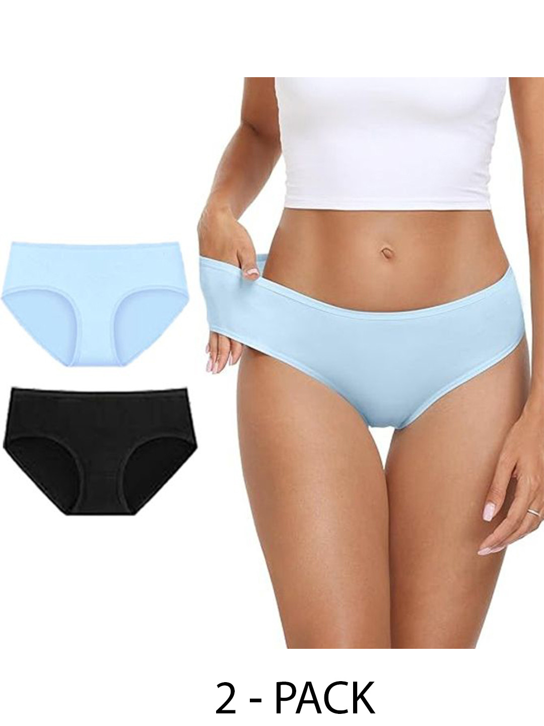 Diving Deep Women Pack of 2 Cotton Hipster Briefs