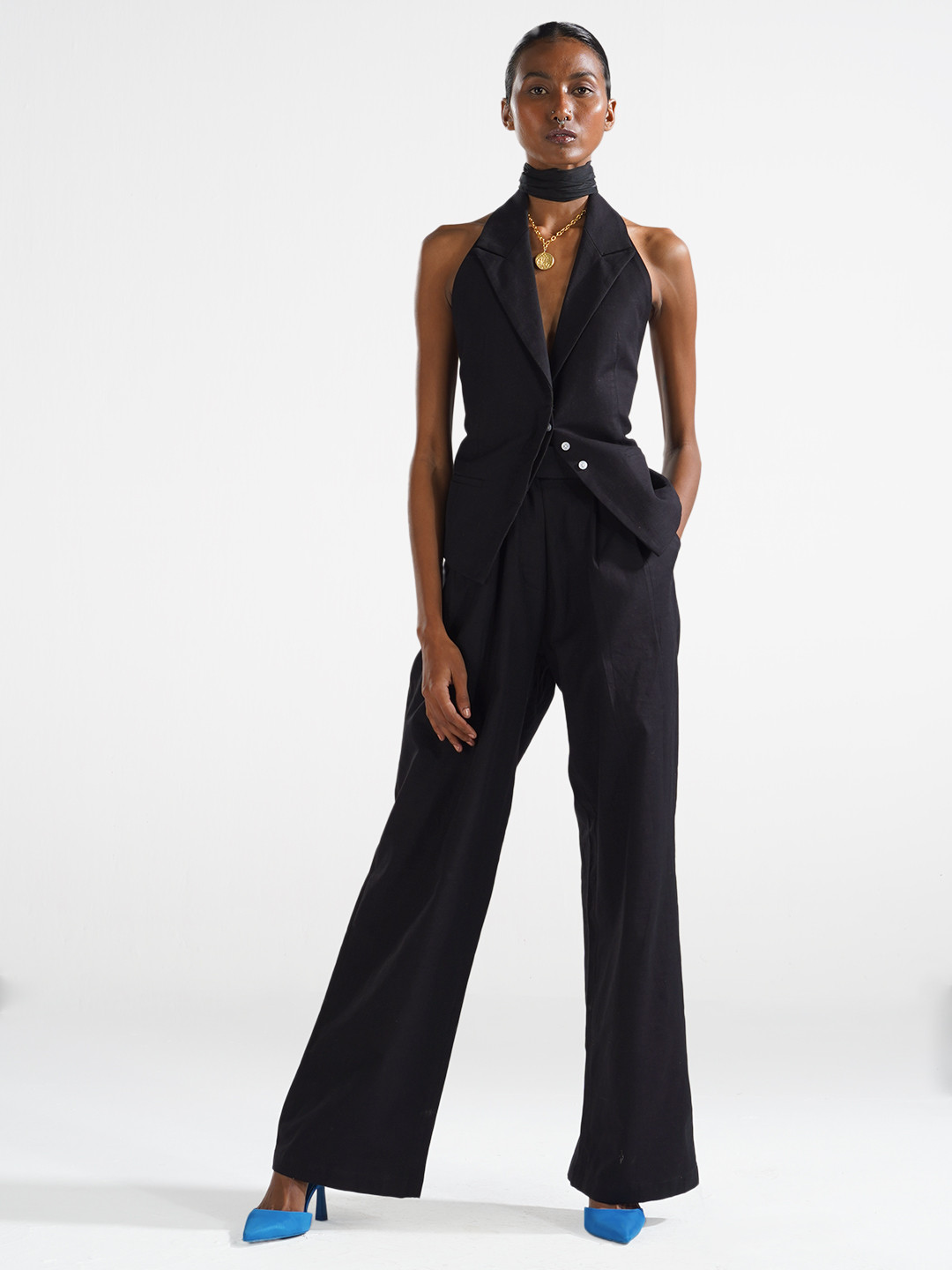 Shop Staple Women Straight Fit High-Rise Trousers