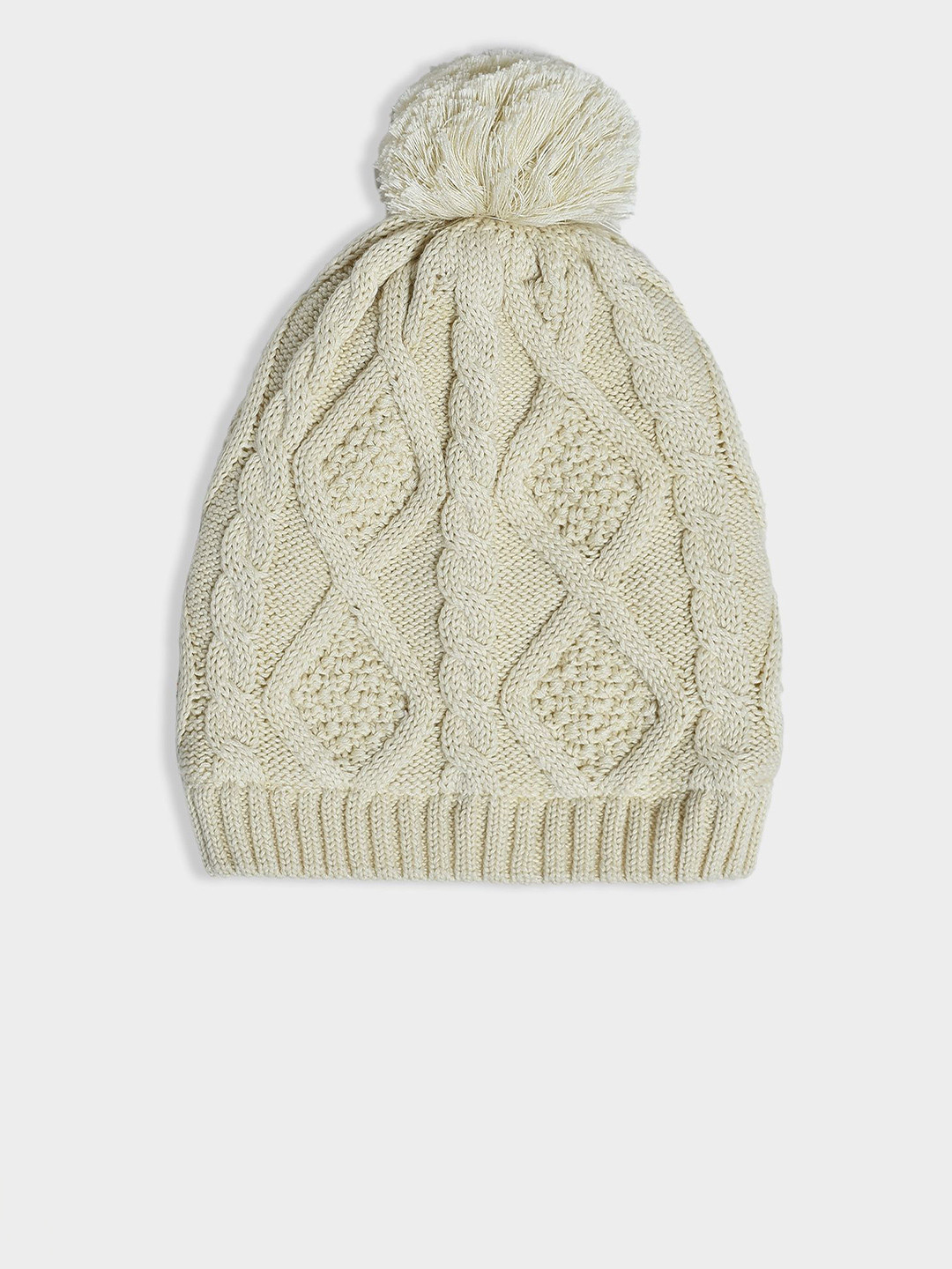 MiArcus Cream Cable Knitted Cap
