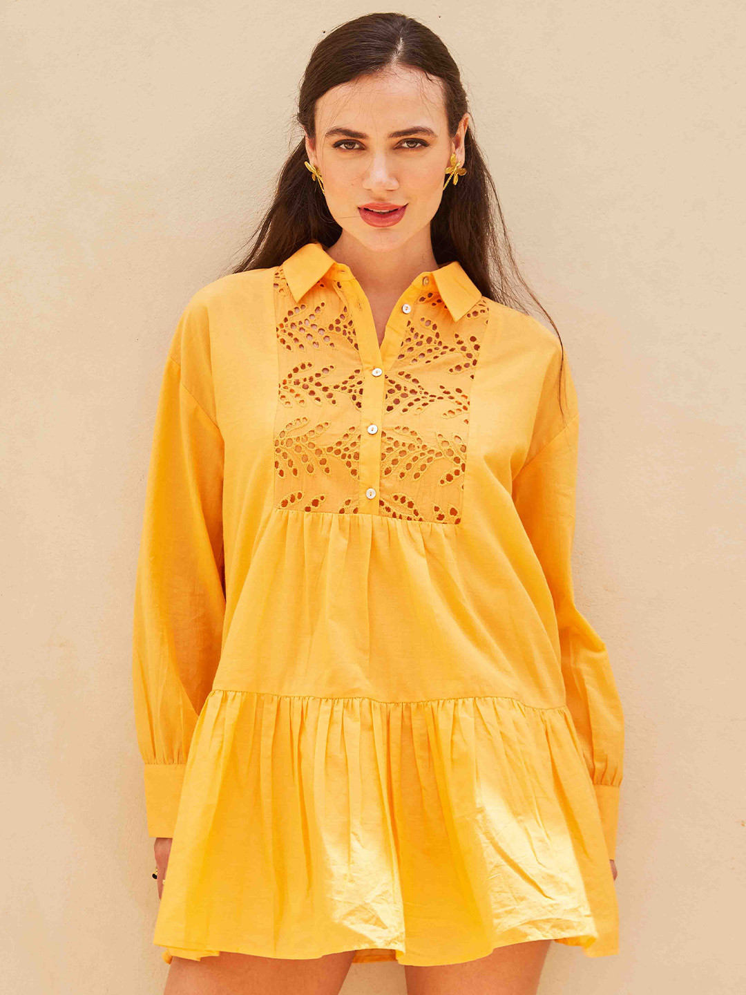 House of Sal Bell Sleeve A-Line Dress