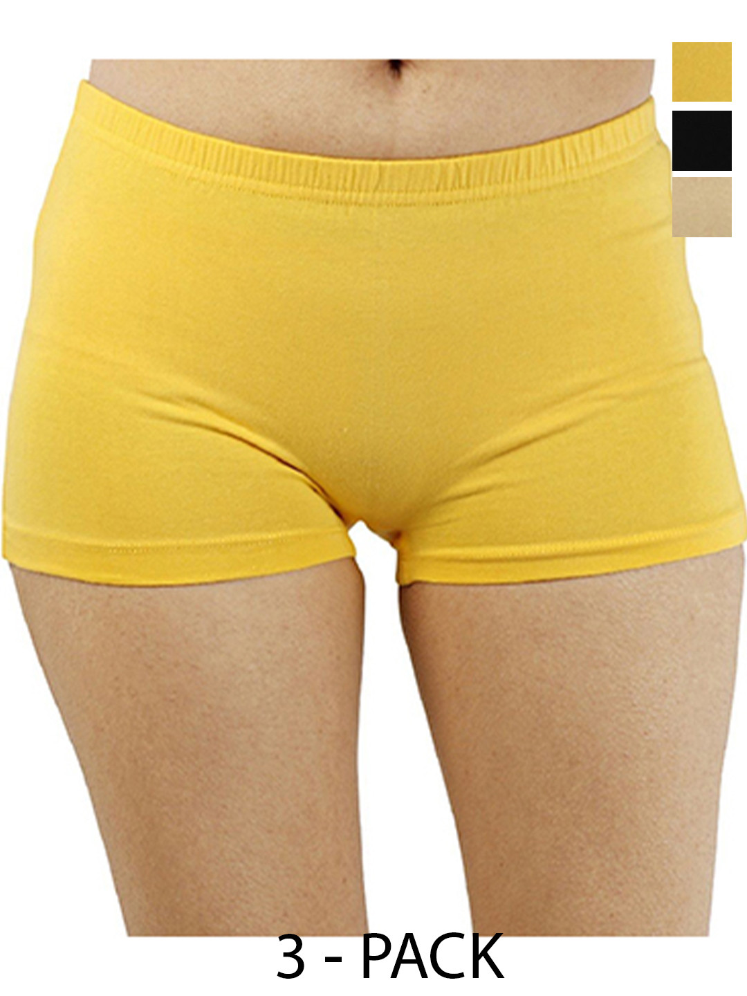 Diving Deep Women Pack of 3 Cotton Boy Shorts Briefs