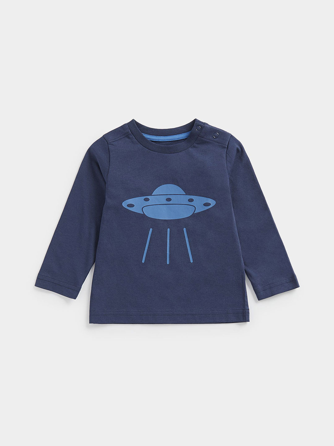 mothercare Boys Graphic Printed Round Neck Pure Cotton T-shirt