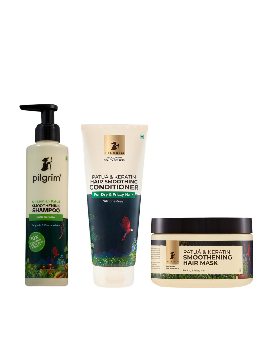 Pilgrim Patua & Keratin Smoothening Hair Care Combo