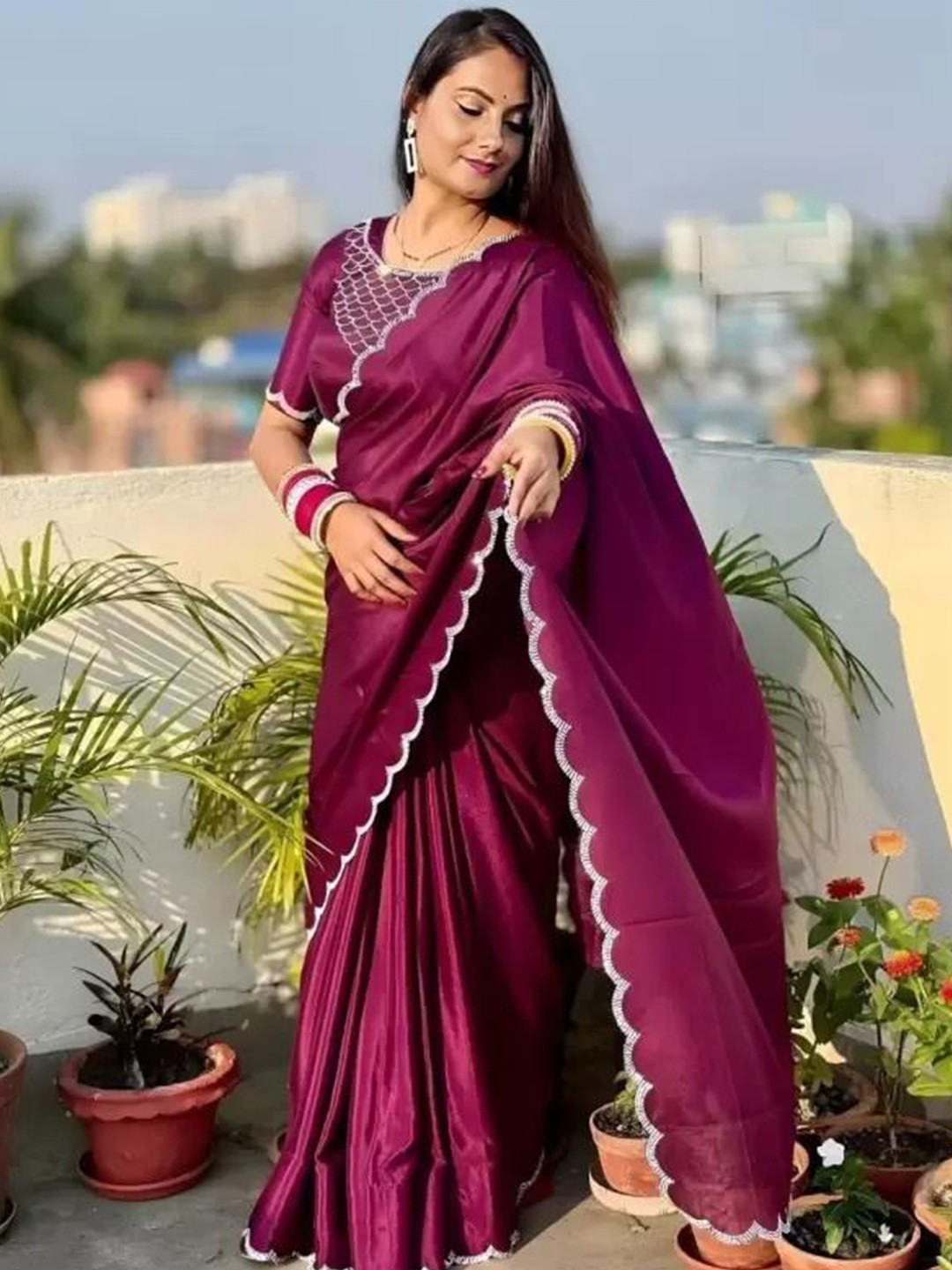 Florence Beads and Stones Embellished Saree