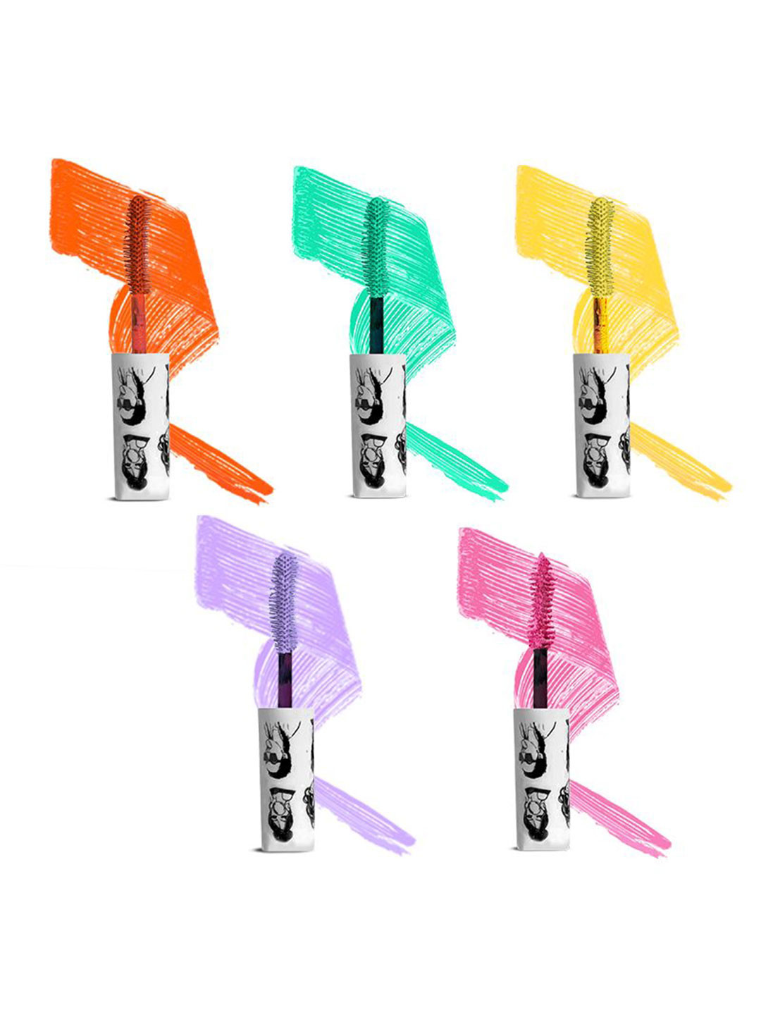 Elitty Set Of 5 Eye Drama Waterproof, Smudgeproof & Crum-free Mascara - 5 ml Each