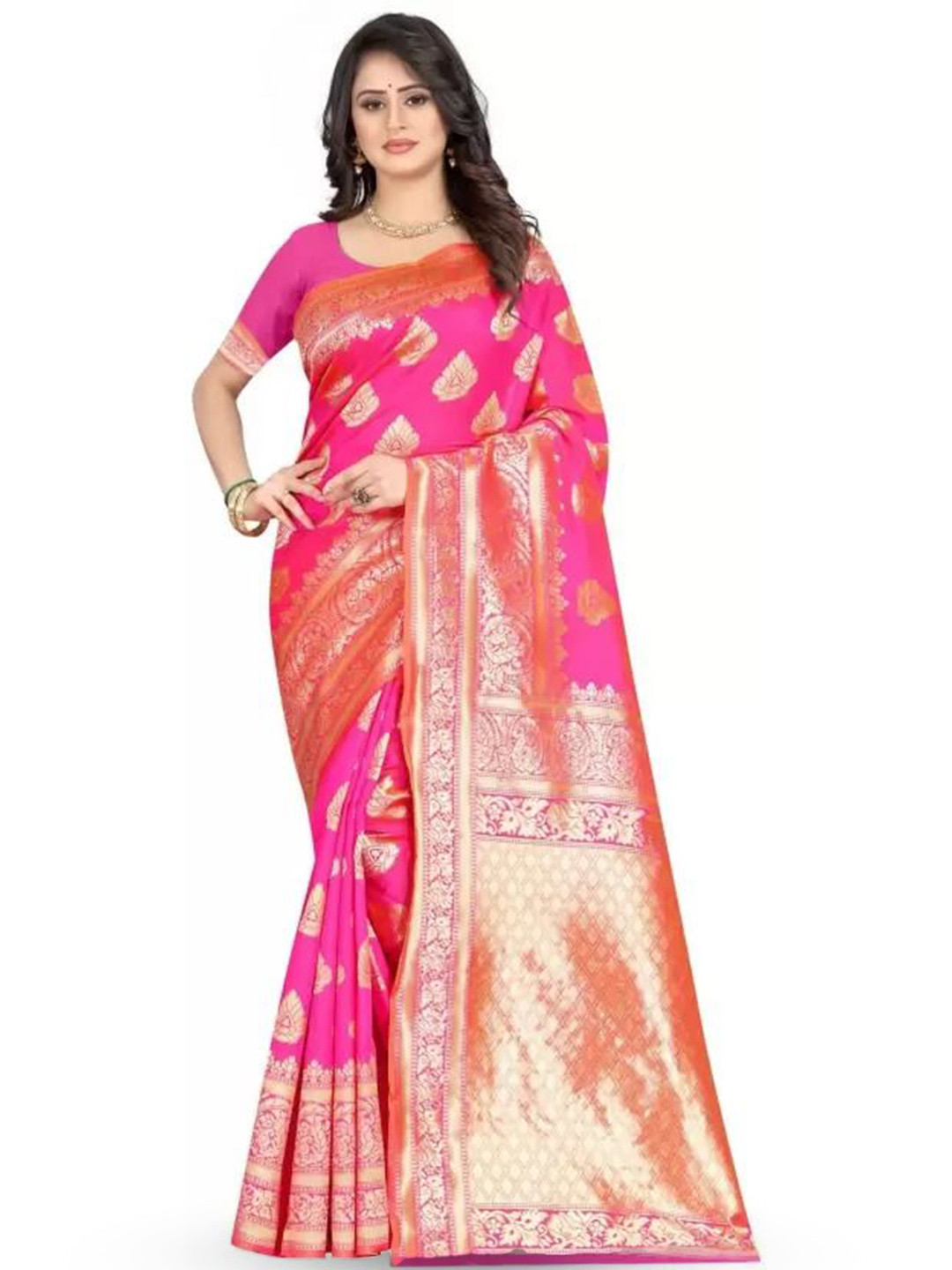 SAADHVI Woven Design Zari Designer Kanjeevaram Saree