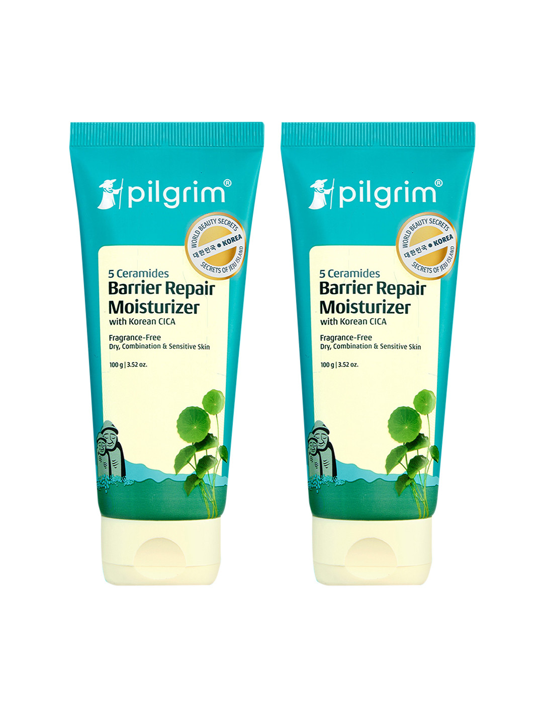 Pilgrim 2-Pcs 5 Ceramides Barrier Repair Moisturizer with Koeran CICA - 100 g each