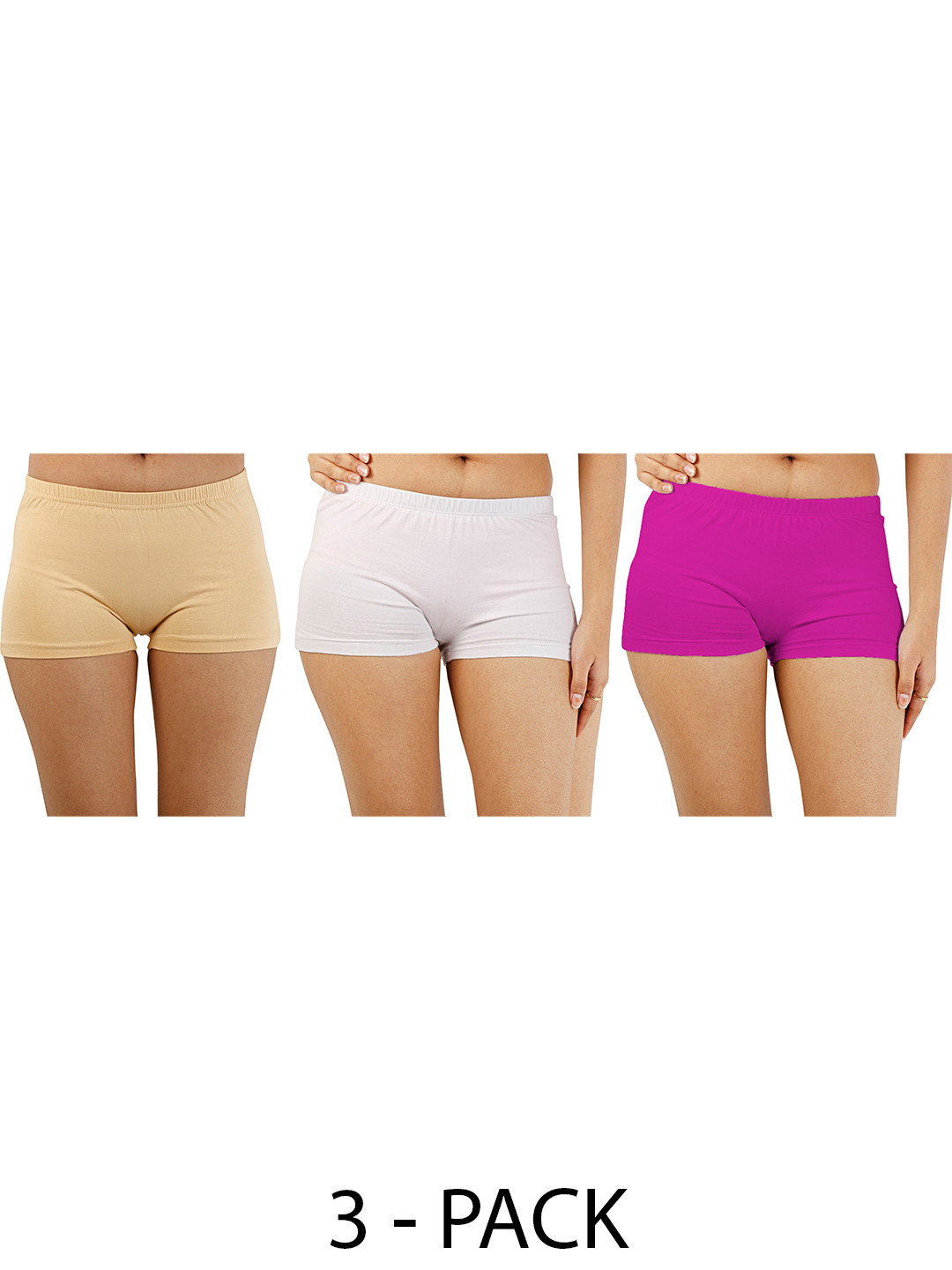 Diving Deep Women Pack of 3 Plus Size Boy Shorts Briefs