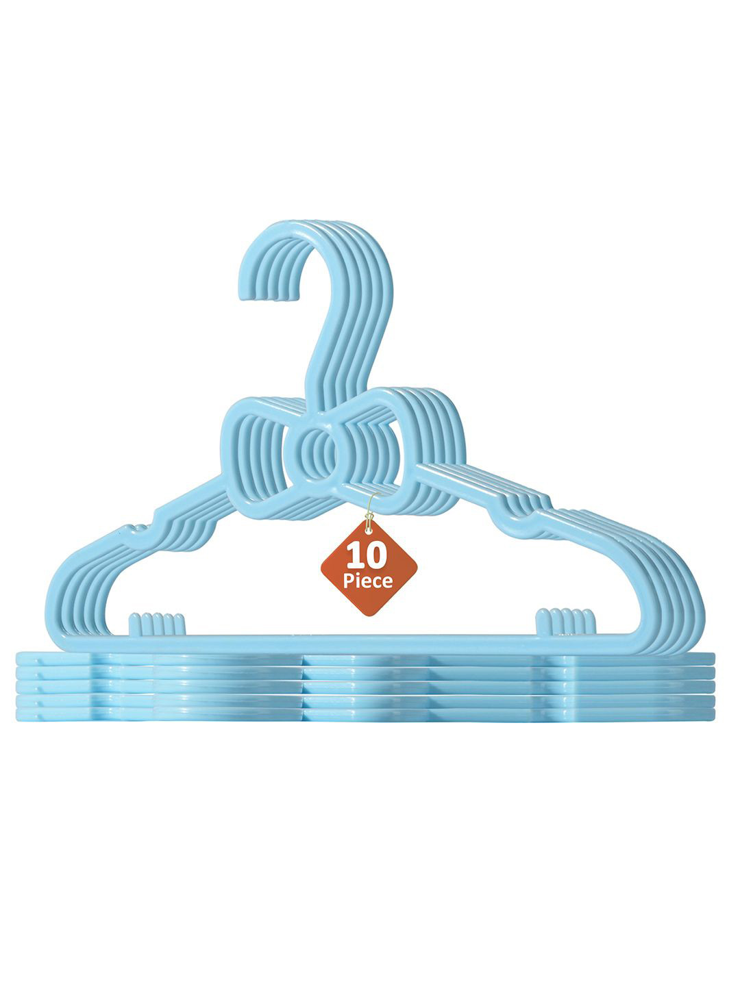 Kuber Industries Blue 10 Pieces Small Baby Hangers For Clothes Hanging For Wardrobe