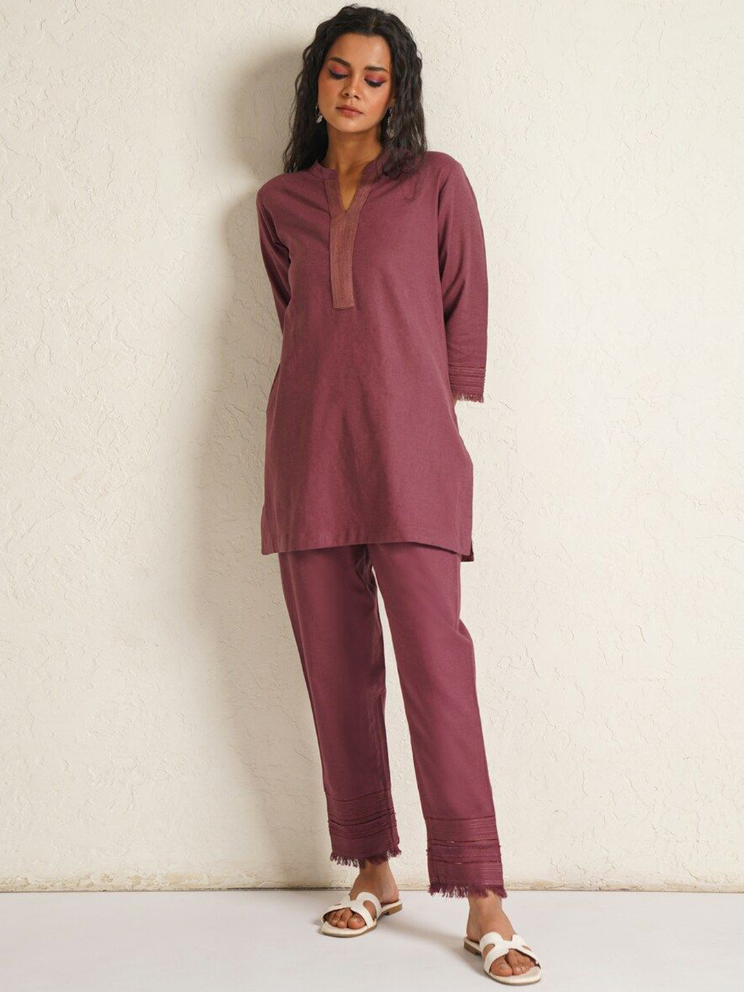 JAYPORE Nimra Tunic With Trouser Co-Ords