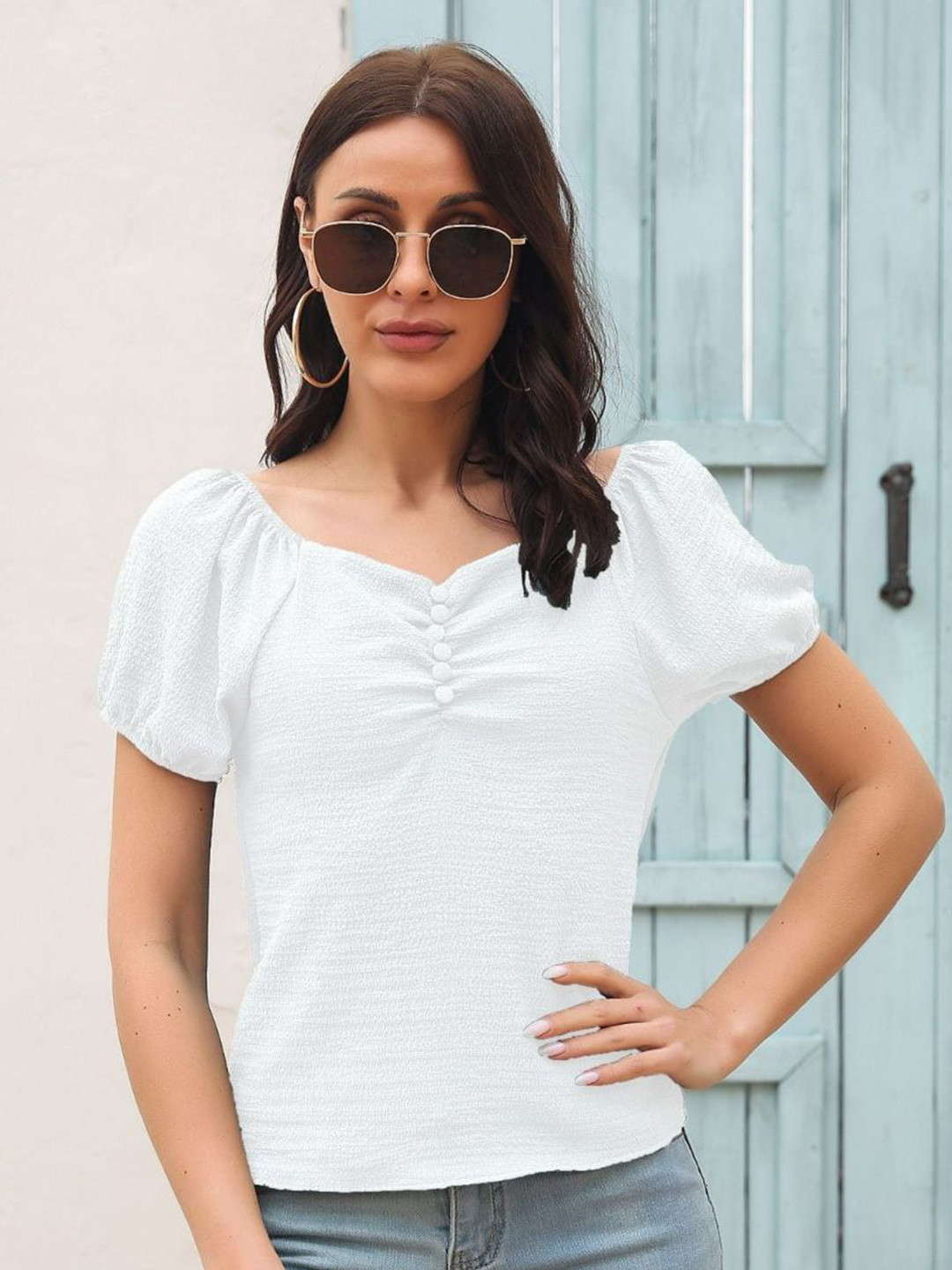 Oh Rare Sweetheart Neck Top