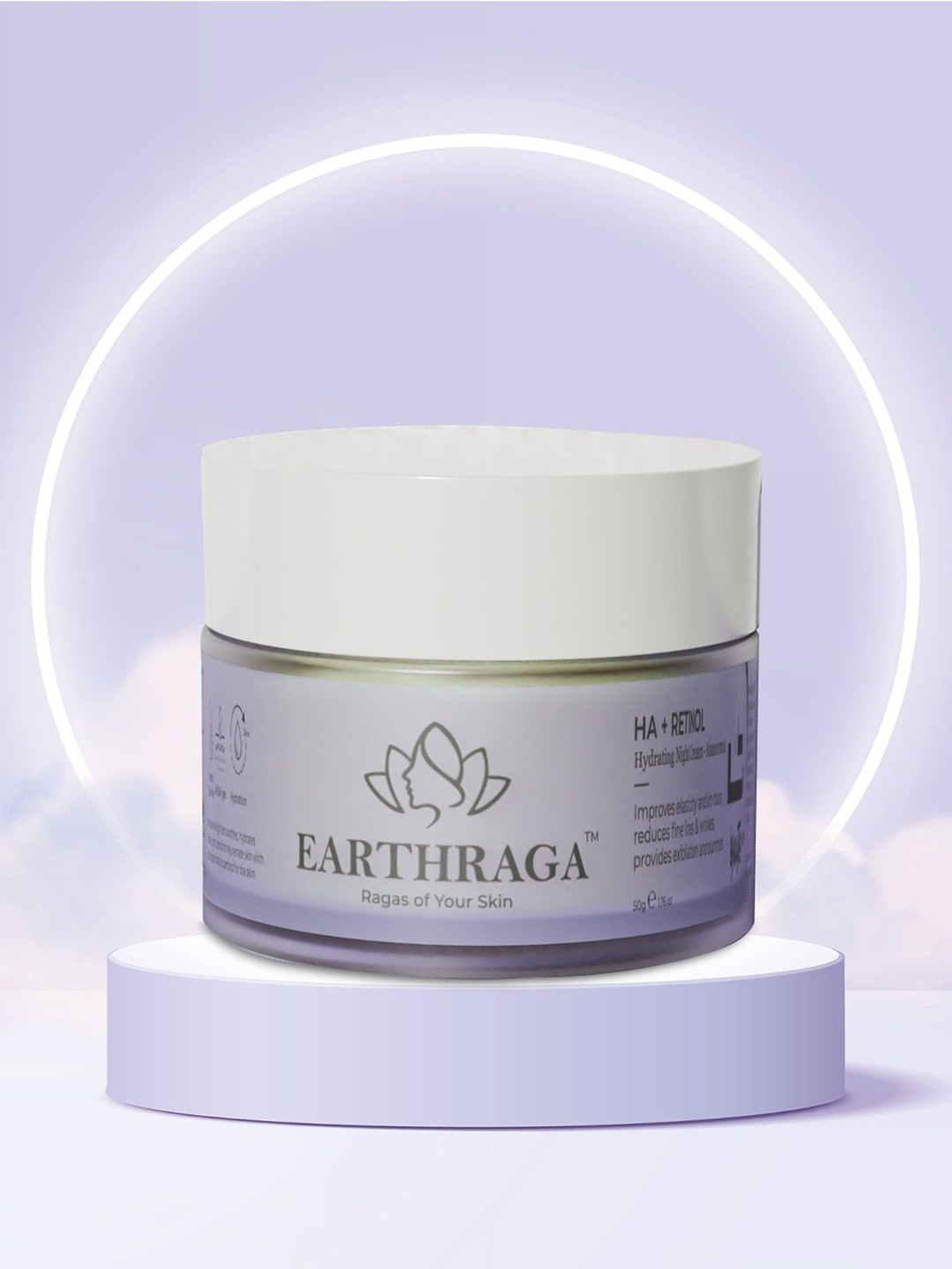 Earthraga HA+ Retinol Advanced Night Cream With Squalane & Vitamin E - 50 g