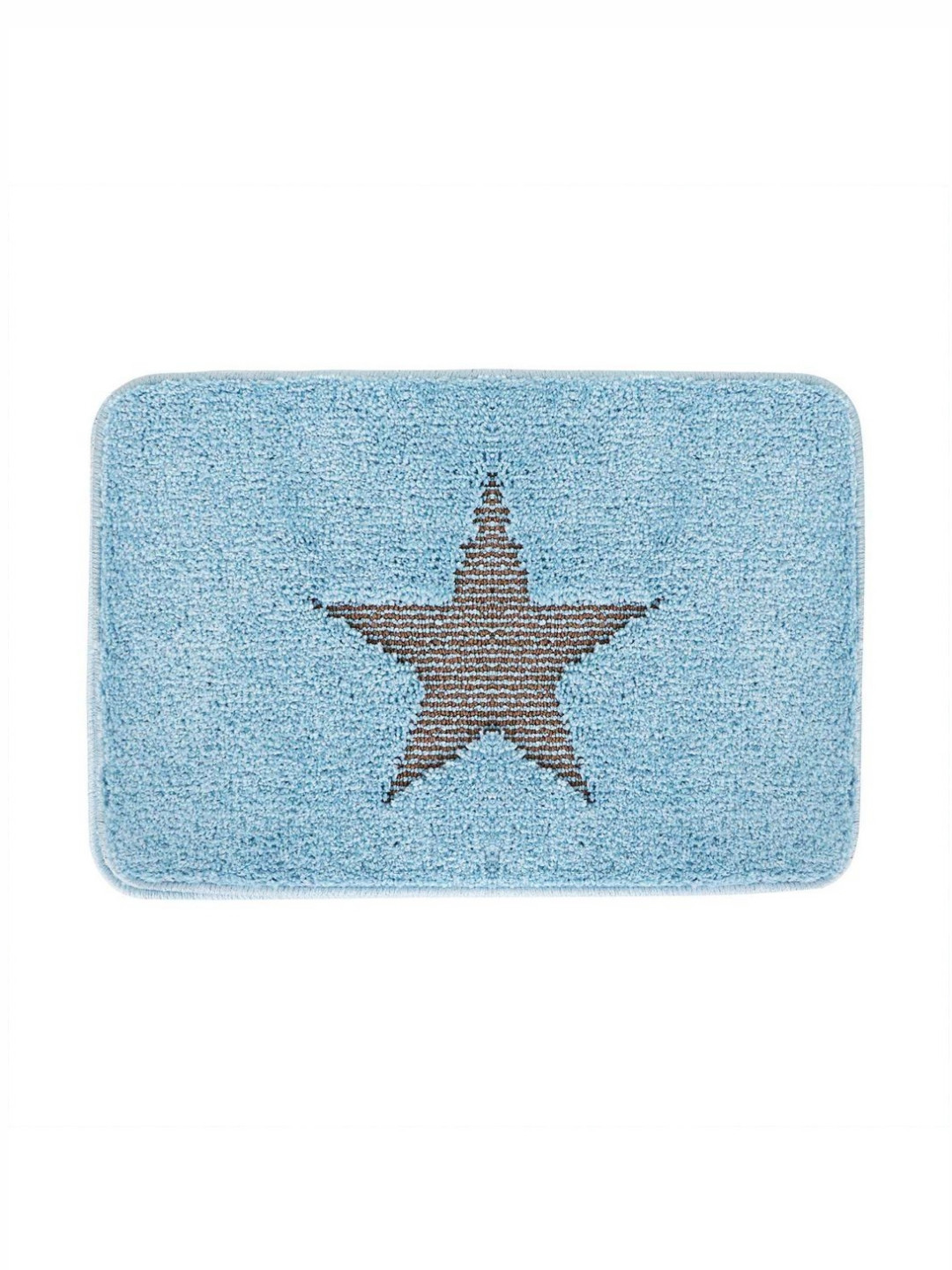 HOKIPO Blue & Grey Patterned Microfibre 2800 GSM Bath Rugs