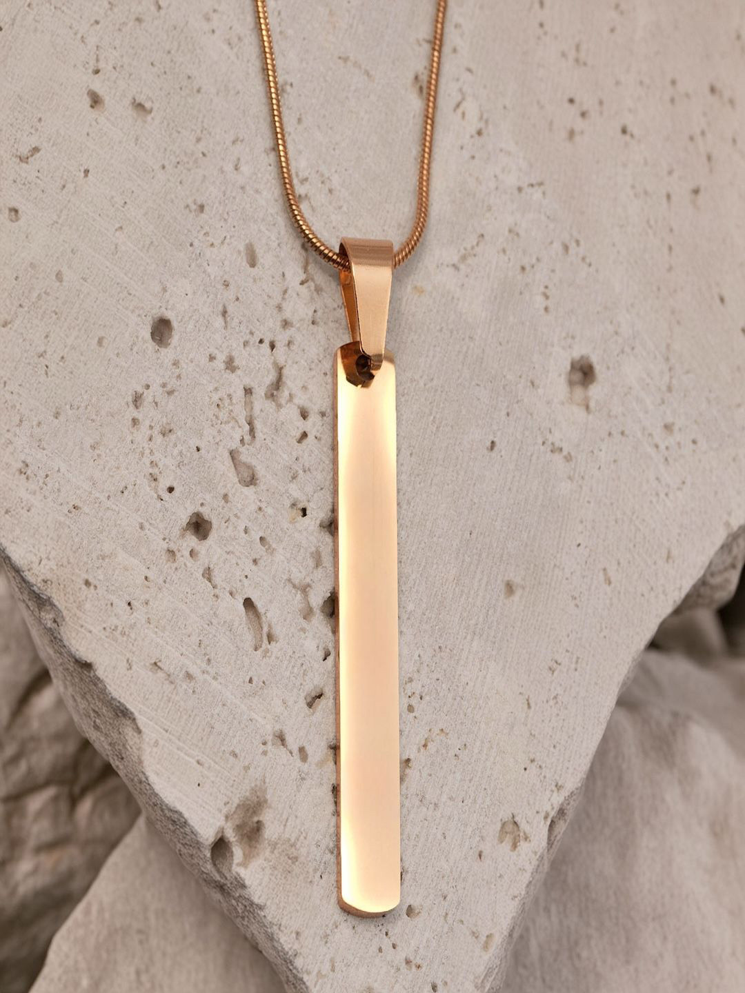 Mesmerize Rose Gold Slimtag Necklace with 9 promises card