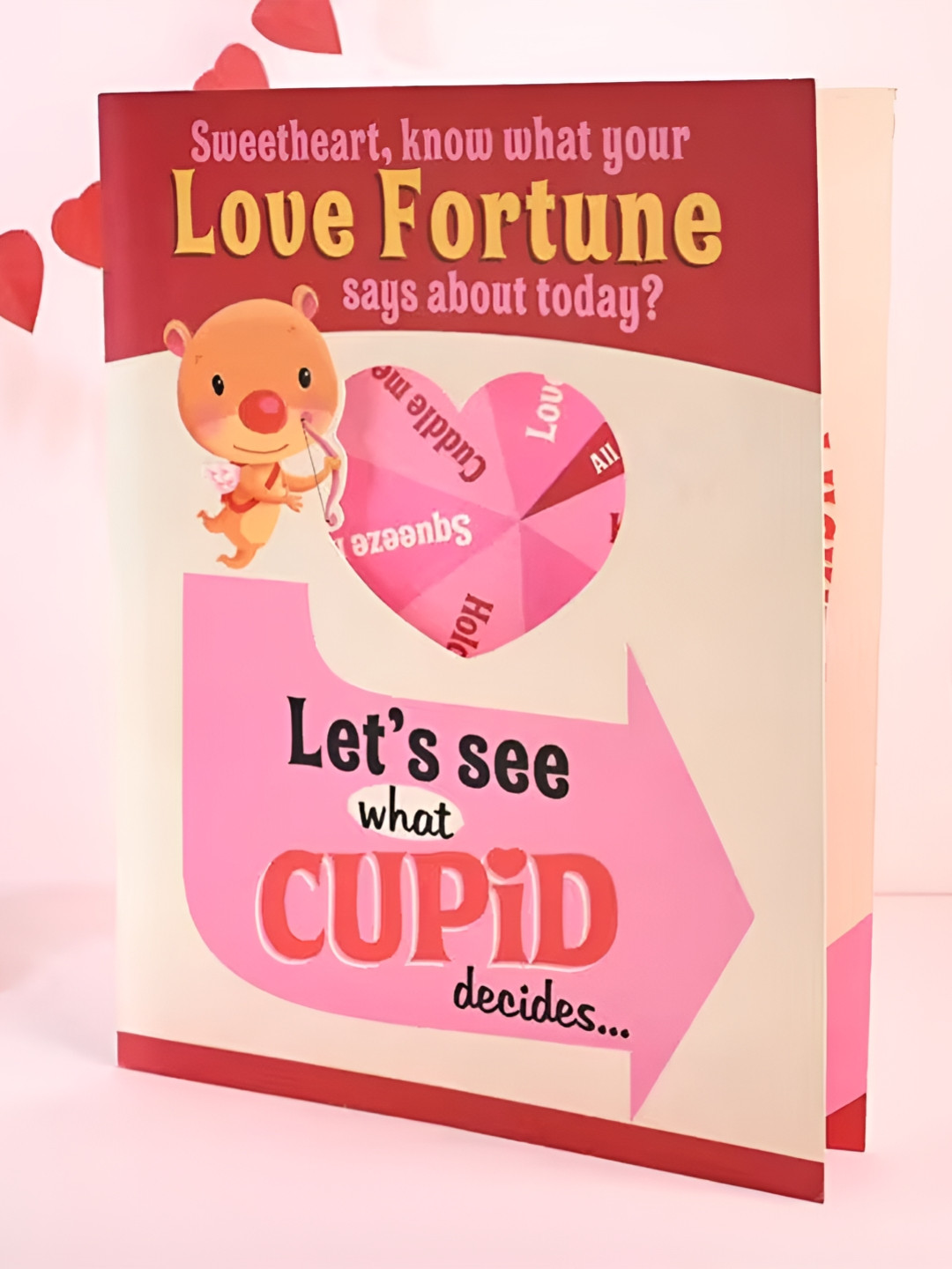 Floweraura Pink & Red Designer Love Fortune Greeting Card
