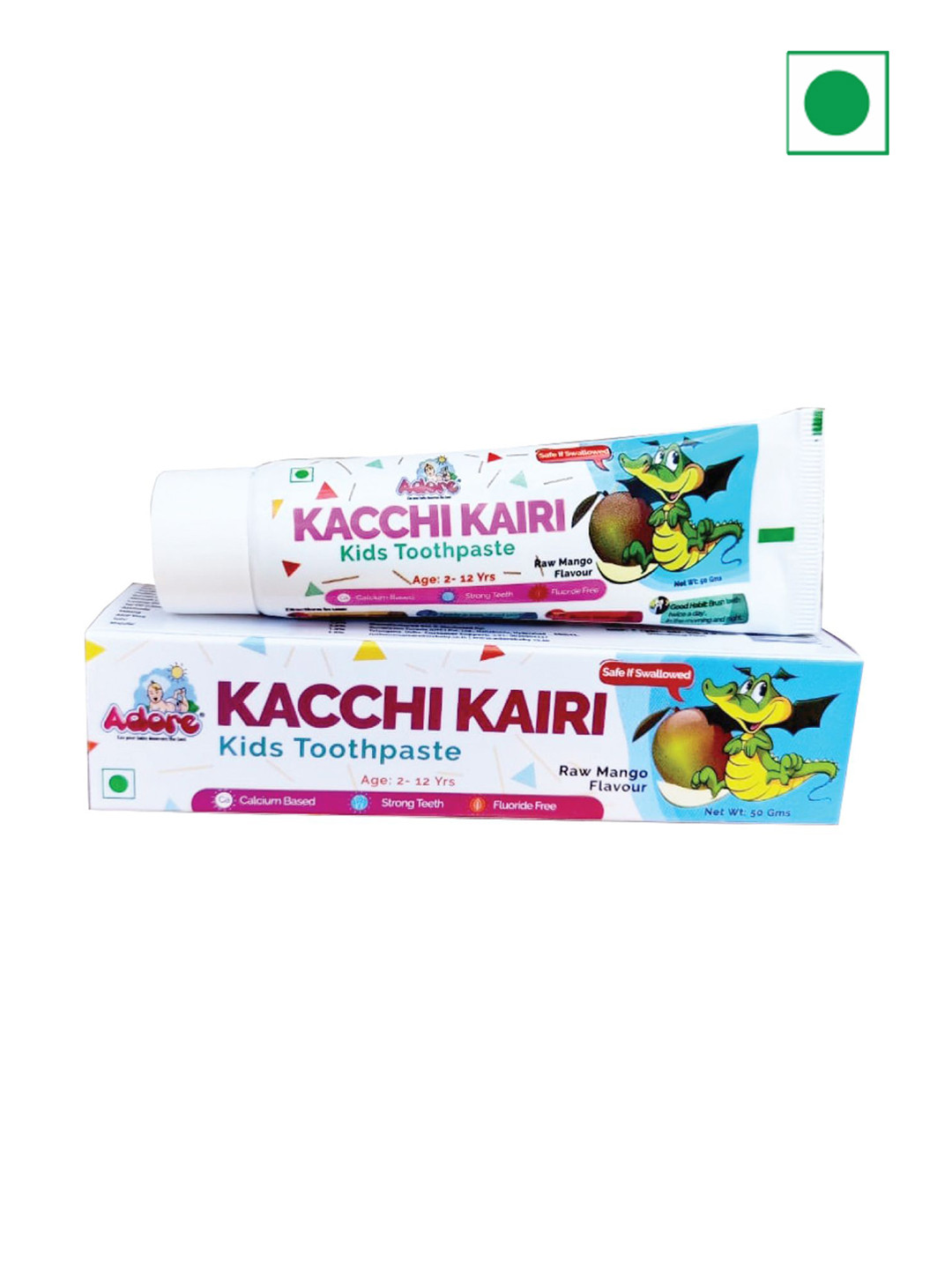 Adore Kacchi Kairi Kids Toothpaste - Raw Mango Flavor - 50 g