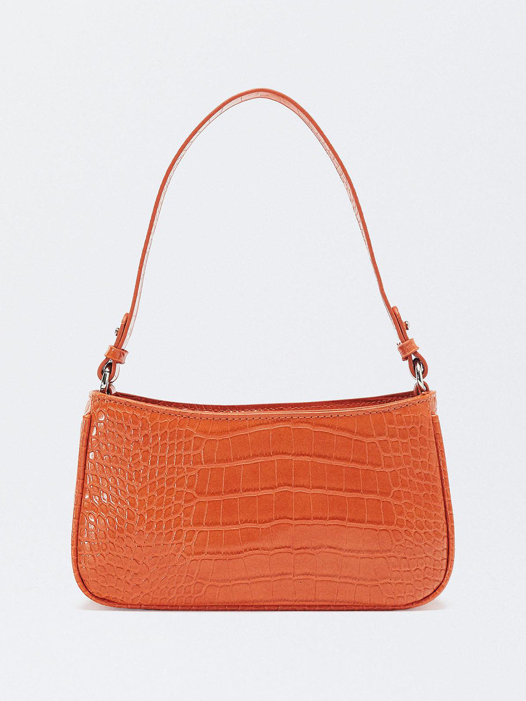 PARFOIS Crocskin Textured Baguette Bag