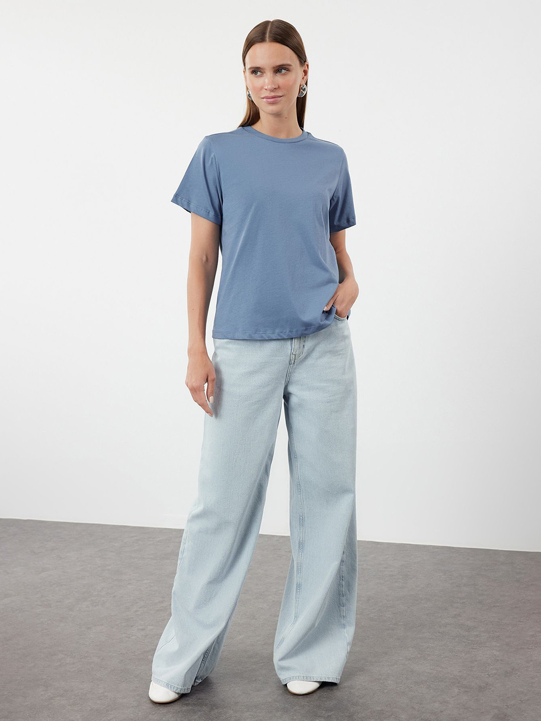 Trendyol Women Extended Sleeves Cut Outs T-shirt