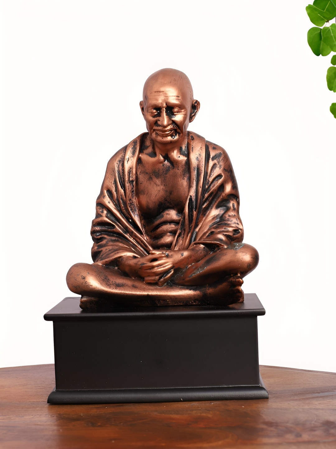 INTERNATIONAL GIFT Mahatma Gandhi Copper Polyresin Natural Living Room Medium Showpiece - 9 Inches