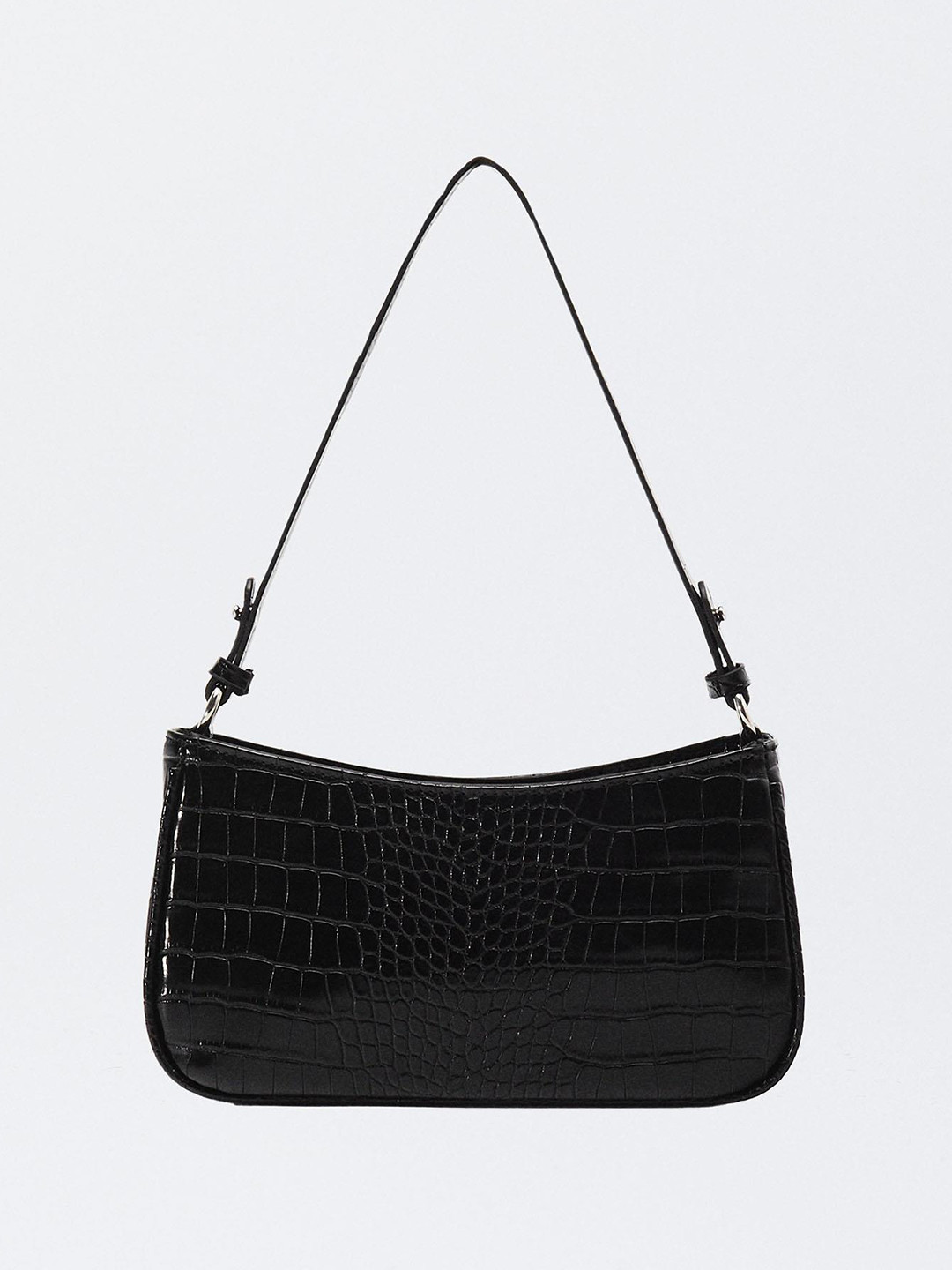 PARFOIS Crocskin Textured Baguette Bag