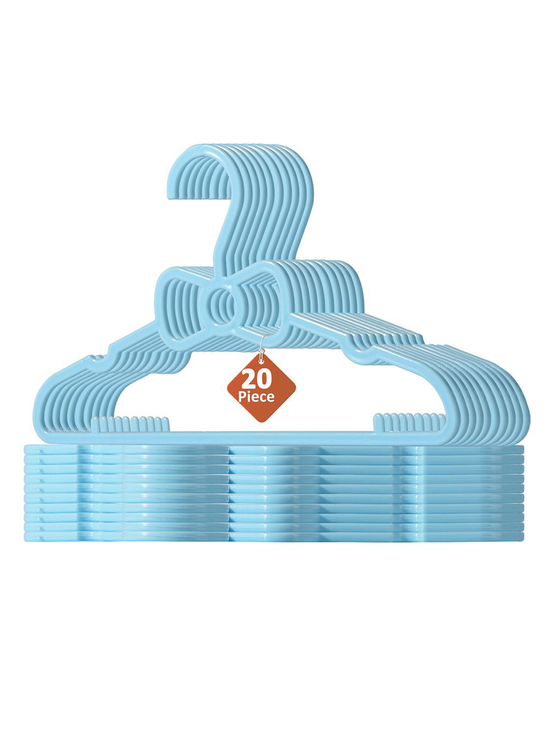 Kuber Industries Blue 20 Pieces Small Baby Hangers For Clothes Hanging For Wardrobe