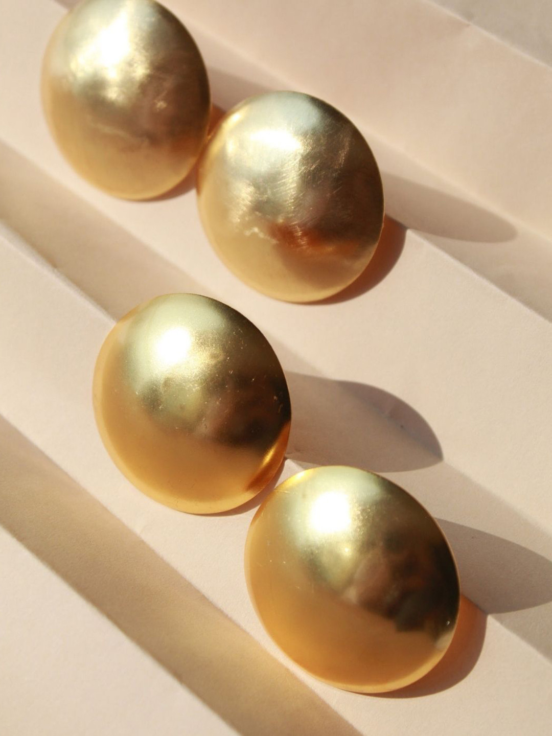 The Ethereal Store Gold-Plated Circular Drop Earrings