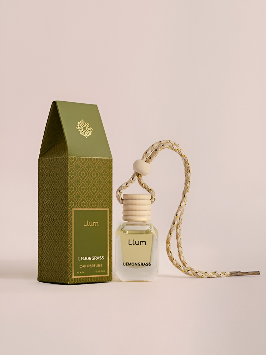 LLUM Brown & Yellow Lemongrass Hanging Car Air Fresheners